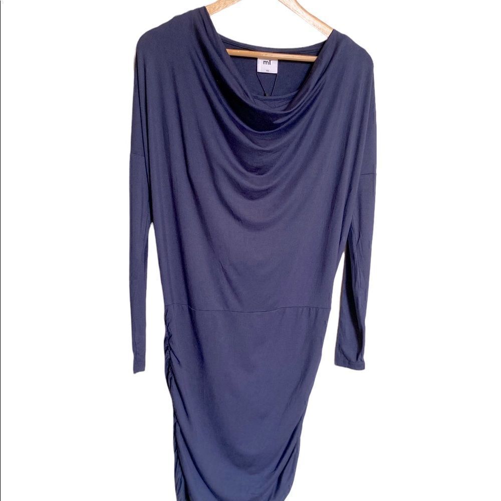Mama Licious Striped Nursing Dress NWT Maternity Navy Blue Size XS